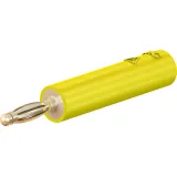 Laboratory adapter, 2 mm plug to 4 mm socket, yellow, CAT II, 24.0115-24