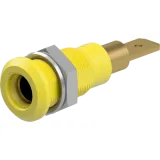 4 mm socket, plug-in connection, mounting Ø 8.1 mm, yellow, 64.3040-24
