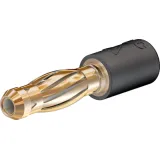 Reducer adapter, 2 mm plug to 2 mm socket, black, CAT II, 24.0106-21