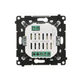 RJ12 double telephone socket, (module), Simon 24, IP20, black matt