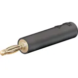 Laboratory adapter, 2 mm plug to 4 mm socket, black, CAT II, 24.0115-21