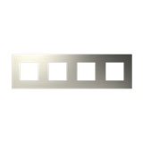 Frame 4-gang / 2+2+2+2-modules - ABB logo - S - Nickel