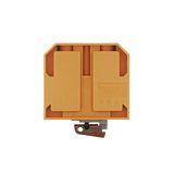 PE terminal, Screw connection, yellow, green, 35 mm², 800 V, Number of connections: 2, Number of levels: 1, TS 32, V-2, PA 66