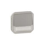 PLEXO CHANGEOVER PUSH BUTTON LOCATOR WITH LABEL HOLDER - GREY - MECHANISM
