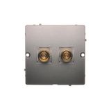 Loudspeaker socket, Inox, metallized