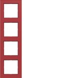Cover frame 4-way, A.1, glossy red