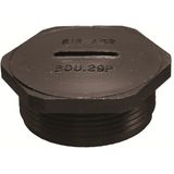 Plug Hexagonal Polyamide 6 with 25 Percent Glass Fibre Black RAL 9005