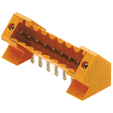PCB plug-in connector, male header, Flange, THT solder connection, 3.50 mm, Number of poles: 16, 135°, Solder pin length (l): 4.5 mm, tinned, black, Box