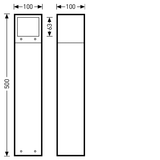 Bollard luminaires Skeo Q Reflector Anthracite ET 10,50W 700lm 70 asymmetric medium wide (AM) IP65 IK07 5 SDCM 7021640