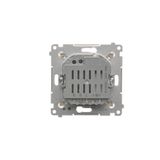 Quadruple socket outlet with earthing - IP20 version with shutters, 16A, Screw, dark grey
