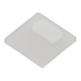 Silicone end cap closed for LED silicone profile 16x16 flat