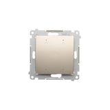 Electronic roller blind switch/push button, 6A, cream white/electro white