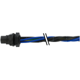 MQ15 male 0° with cable 600V AC type 3 PVC 4x2.5 bk UL/CSA 0.6m