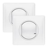 Ready-to-install Céliane create a two-way switch with 1 wireless control and 1 230V~ switch delivered complete in white