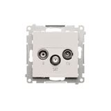 R-TV-SAT final aerial socket, module, light gray matt