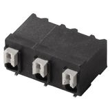 Printed circuit board terminals, 7.50 mm, Number of poles: 2, 90°, black, PUSH IN with actuator, Clamping range, max. : 1.5 mm², Tape