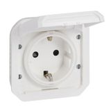PLEXO GERMAN STANDARD SOCKET OUTLET WITH SCREW TERMINALS - WHITE - MECHANISM