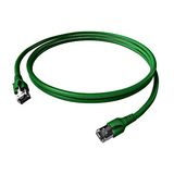 Patchcord RJ45 shielded Cat.6a 10GB, LS0H, green,  7.0m