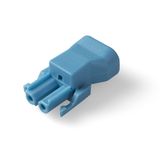 Coupler 2-p socket, str-rel, blue