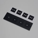 4G WALL PLATE / HORIZONTAL / WITH INFILLS / WITHOUT LOGO / BLACK