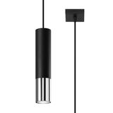 HANGING LAMP LOOPEZ 1 BLACK/CHROME GU10 1X40W IP20