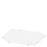 Floor plate for corner cubicle, IP55, D: 400 mm