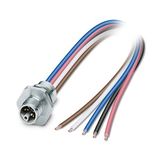 SACC-E-M12MSL4FEM16XL/0,2GR-1,5 - Device connector front mounting