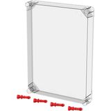 VMS 43 TRANSPARENT COVER + RED SCREWS