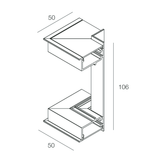 RECTA: STRIP ANG.I 50X50 NE