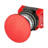 Mushroom push-button Ø 60, twist release, red, 2 N.C.