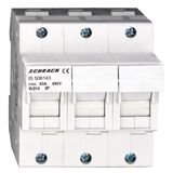 Fuse Carrier 3-pole, 50A, 14x51