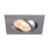NEW TRIA® 68, recessed ceiling light, square, max. 10W GU10, aluminium