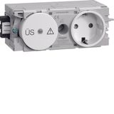 Socket-outlet+Surge Wago C-Profile pw