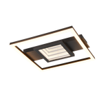 Wheeler LED ceiling lamp square matt black 3000K