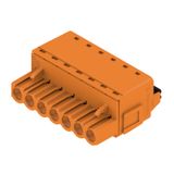 PCB plug-in connector, female plug, 5.08 mm, Number of poles: 7, 180°, PUSH IN with actuator, Clamping range, max. : 3.31 mm², Box