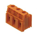 Printed circuit board terminals, 7.62 mm, Number of poles: 6, 90°, Solder pin length (l): 3.2 mm, tinned, orange, Clamping yoke connection, Clamping range, max. : 6 mm², Box