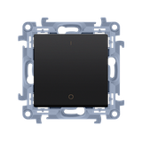 Two-pole switch, 10AX, black matt