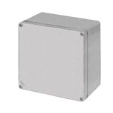 Aluminium push-button enclosure M4 152x152x100, unpainted, undrilled, without cable entry