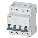 Miniature circuit breaker 400 V 10 kA, 4-pole, B, 63 A