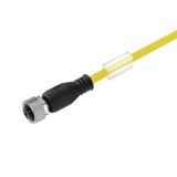 Sensor/actuator line, One end without connector, M12, Number of poles : 3, 3 m, Female socket, straight, Shielded: No, LED: No, Sheath material: PUR, Halogen: No