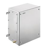 Klippon TB FS (Terminal Box - Fixing Screw), Empty enclosure, stainless steel enclosure, Height: 400 mm, Width: 300 mm, Depth: 200 mm, Material: Stainless steel 1.4404 (316L), electropolished, silver