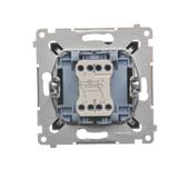 Key with the "vertical" pictogram for switches and electronic controllers, cream white/electro white