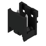 PCB plug-in connector, male header, open side, THT/THR solder connection, 5.08 mm, Number of poles: 2, 180°, Solder pin length (l): 1.5 mm, tinned, black, Box