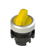 Illuminated long handle selector, 2 positions yellow with marking