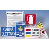 Kit signalling plates for MV cabin