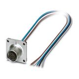 SACC-SQ-M12FSB-5CON-20/0,5 - Device connector front mounting