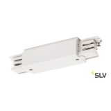 Long connector with feed-in for S-TRACK 3-circuit track