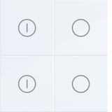 KNX pushbutton cover, 4-V, on/off, A.x/C.x, matte light white