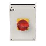 P3 Main switch, 80 A,Surface mounting, 4 pole, Form I5/SVB, Red, Door 