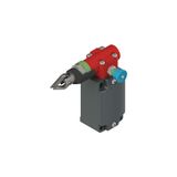 Rope safety switch with reset for emergency stop